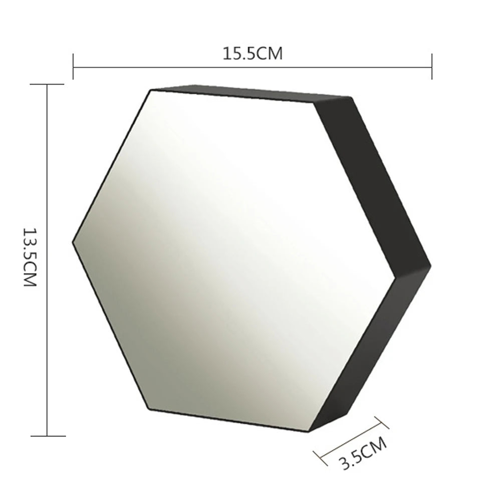 3D Hexagon Mirror Wall Light