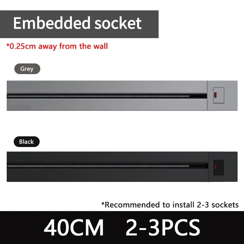 Aluminum Wall Power Rail Socket