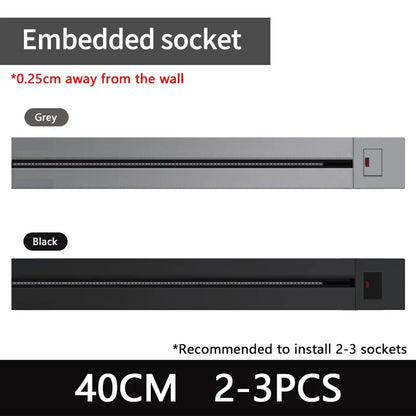 Aluminum Wall Power Rail Socket