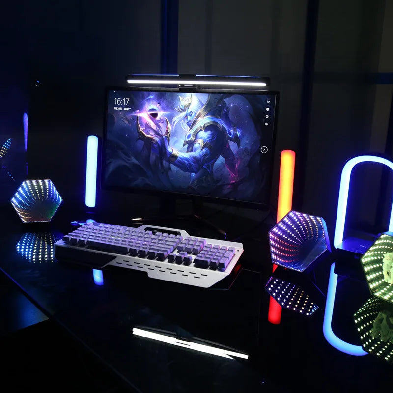 3D Hexagon Mirror Wall Light