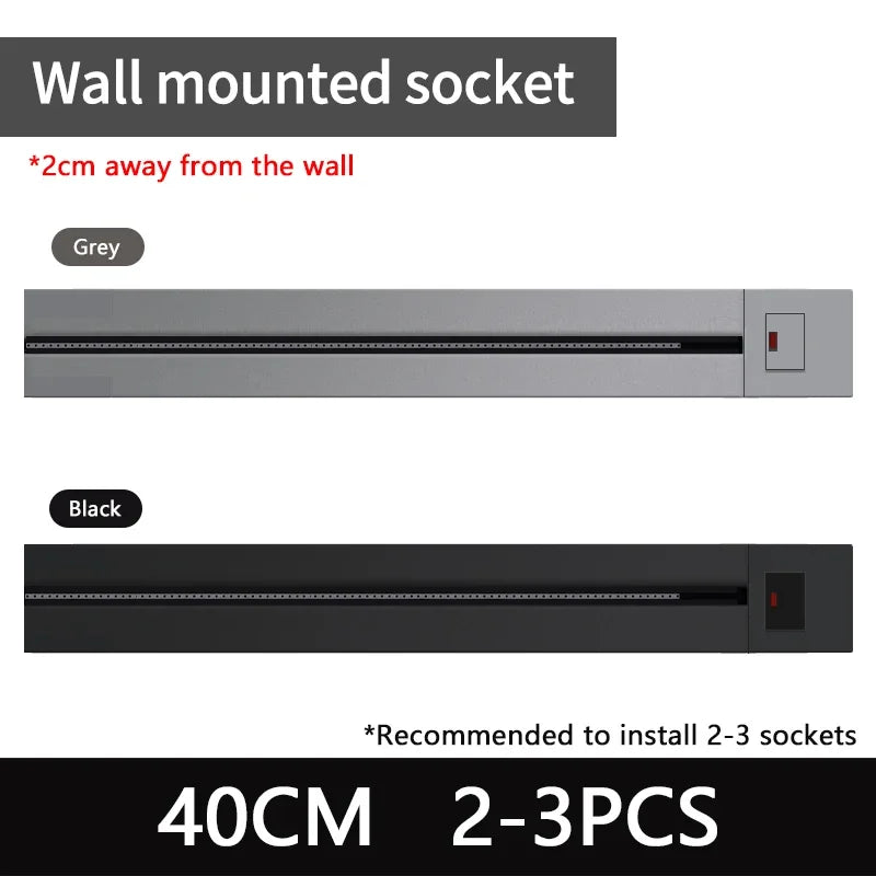 Aluminum Wall Power Rail Socket