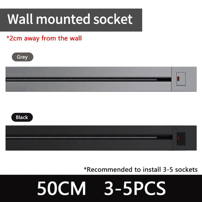 Aluminum Wall Power Rail Socket